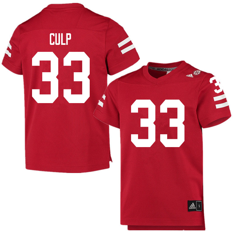 Men #33 Connor Culp Nebraska Cornhuskers College Football Jerseys Sale-Scarlet